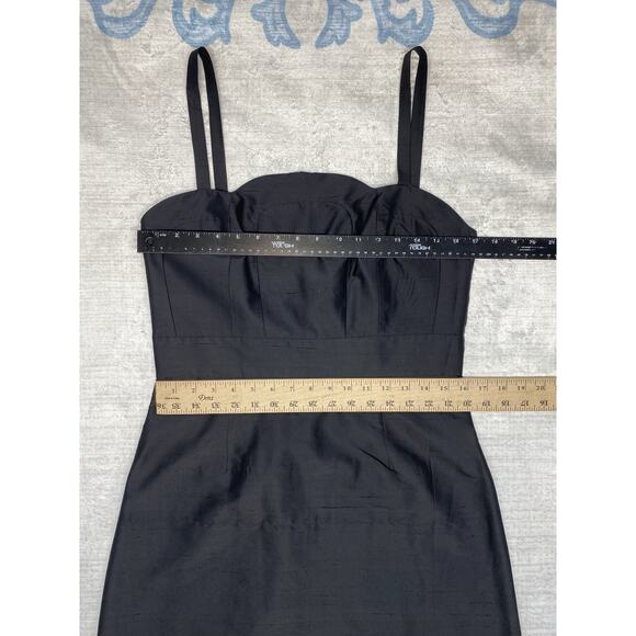 CK Bradley Dress Womens Size 10 NEW Black Mini Blue Silk Lined Scalloped Neck - Picture 7 of 10